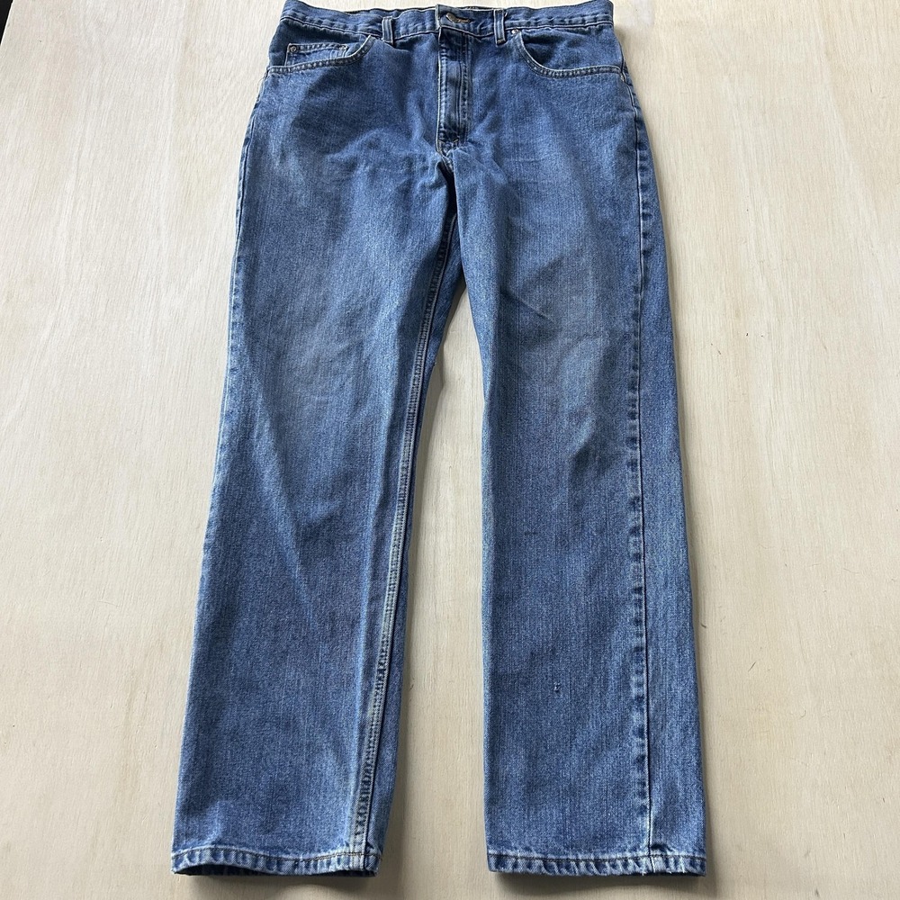 Arizona Original Jeans Mens 36x32 Medium Wash Blue Denim Regular Straight Pants